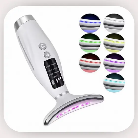 Massageador Golfinho com LED para Rejuvenescimento Facial  Rejuvenescedor LeveAnti-Idade Fototerapia