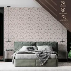 Papel de Parede Floral Quartos e Salas - Delicado Facil de Aplicar