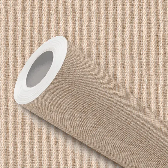 Papel de Parede Linho Nude Beje Impressão de Alta Qualidade - 12 Metros