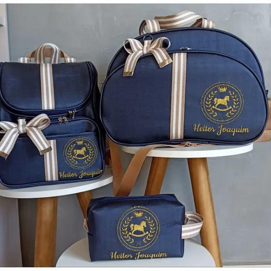 Bolsas Maternidade Personalizadas Clássico Dourado