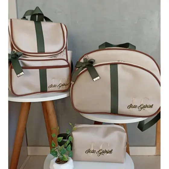 Bolsas Maternidade Personalizadas Verde Nobre