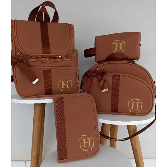 Bolsas Maternidade Personalizadas Elegance Caramelo