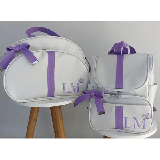 Bolsas Maternidade Personalizadas Doce Borboleta Lilás