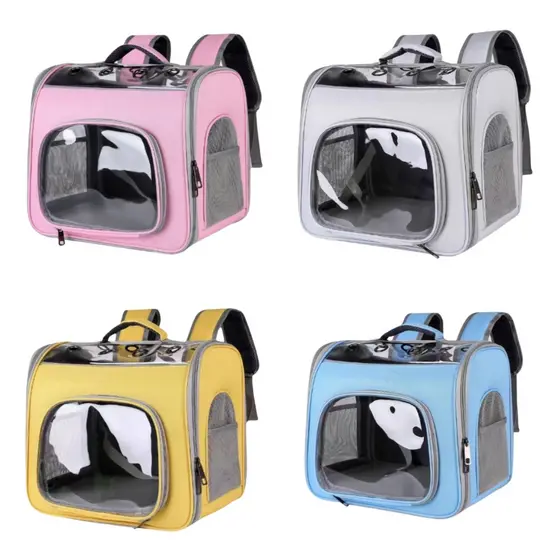 Mochila Transporte Pet Premium Visor Panorâmico Grande com Alças Cão e Gatos Viagem Portatil