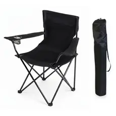 Cadeira Camping Dobrável Pesca Praia 120kg Articulada com Porta Copos Bolsa Transporte