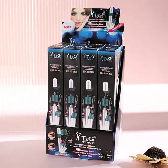 Kit 12 Box Máscara de Cílios 4D T&G - à prova d'água - 2 em 1- Alongamento e Volume de cílios