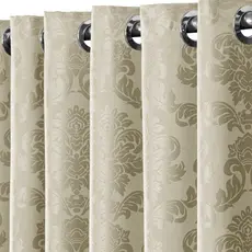 Cortina Jacquard Palha Sala E Quarto 4,00 mts X 2,60mts Tecido Importado