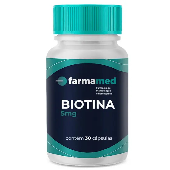 Biotina 5mg - Crescimento e Recuperação de Cabelos e Unhas