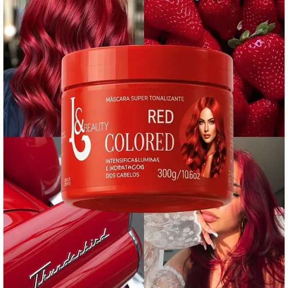 MÁSCARA TONALIZANTE MATIZADORA RED CABELOS VERMELHOS 250G - L&BEAUTY