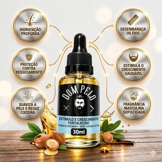 Óleo Para Barba L&beauty Barba Hidratação Macia Perfumada Modelador 60ml