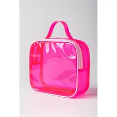 Necessaire Transparente Maleta Frasqueira Organizador Porta Treco Bolsa de mão Piscina e Viagem