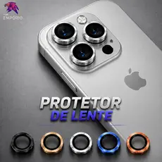 Película Protetor Lente Câmera iPhone 11 12 13 14 15 16 17 Pro Max Metal Anti Risco
