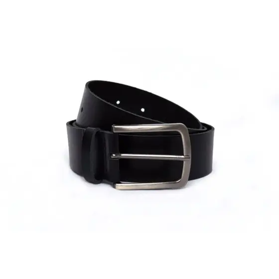 Cinto Casual Masculino Em Couro Preto Designer Moderno