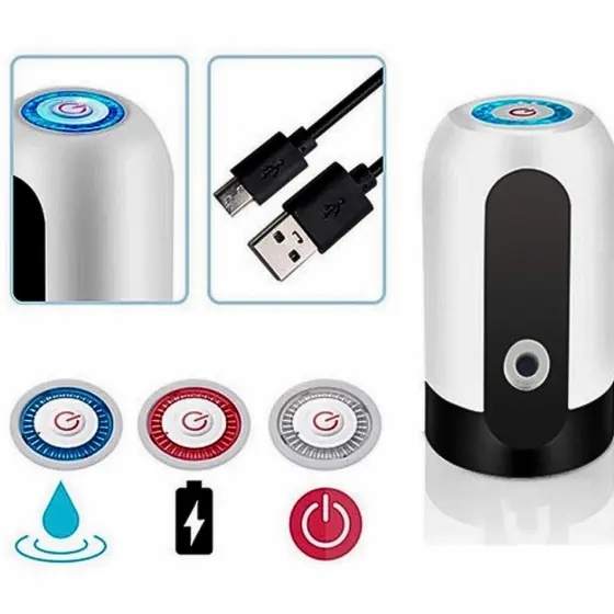 Bomba Automática Para Garrafão Bebedouro ELETRICA - Recarregável Usb