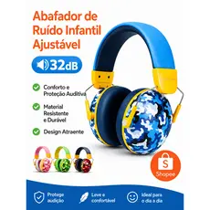 Abafador Ruído Proteção Auricular Concha Auditivo Autista Atenua Segurança Autismo Adultos e crianças LEF-1219
