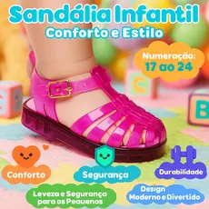 Sandália Baby MEL Estilo e Conforto Para Bebê Menina e Menino Do 17 Ao 24