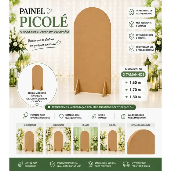 Painel descontruido em mdf arqueado picolé