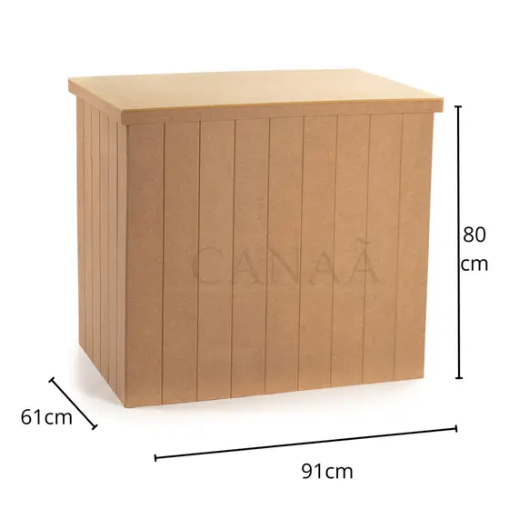 Mesa Envelope Riscada Decoração Festa MDF Cru