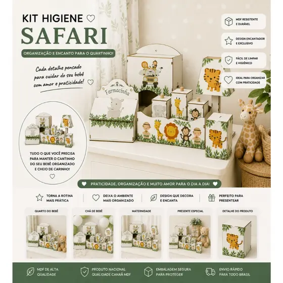 Kit Higiene Bebê Safari