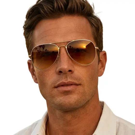 Óculos De Sol Masculino Aviador Clássico