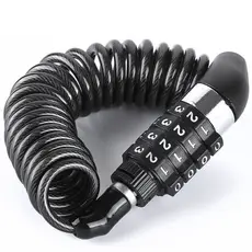 Cadeado Cabo Mini Anti Furto Senha Portátil Moto Bicicleta Capacete Trava Segurança Aço Resistente