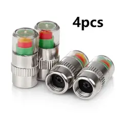 4/Pcs Sensor Universal De Tampa De Válvula-Indicador De Pressão De Pneus Para Carros-Monitoramento De Alarme-Ferramenta