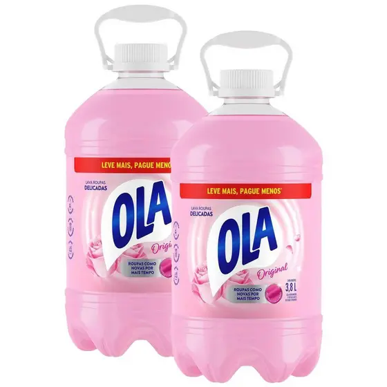 Kit com 2 Lava Roupas Ola Original para Roupas Finas e Delicadas 3,8L cada