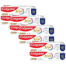 Kit 4 Cremes Dentais Colgate Total Original Mint Prevenção Ativa 180g 2un Cada