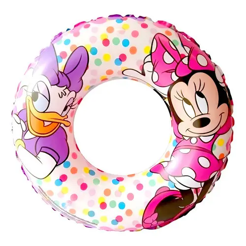 Boia Inflável Circular Infantil +2 anos Minnie Homem Aranha Disney Criança 72cm até 30Kg Menina e Menino
