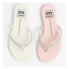 Kit 2 Moleca Rasteirinha Original Strass Casual Brilho Confortável Elegante