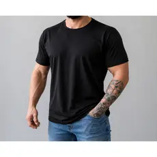 Camiseta Masculina Básica de Algodão