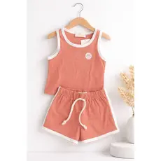Conjunto Infantil Verão Unissex Roupa de Bebê Menino e Menina Algodão Fresquinho Regata e Bermuda TAM 4 AO 10