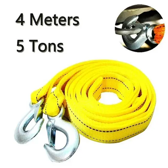 1 Pçs 3M/4M Cabo De Reboque Do Carro Resistente 4/5 Ton Corda Puxar Cinta Ganchos Van Recuperação Estrada Acessórios