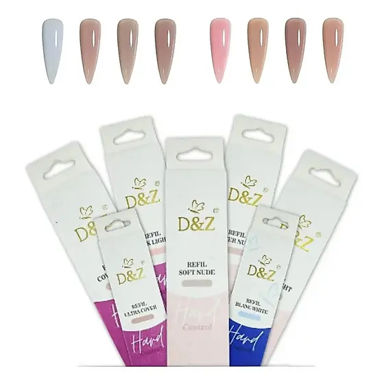Sache Refil Gel UV/Led D&Z Gel Soft Nude e Nude Loght - 15ml