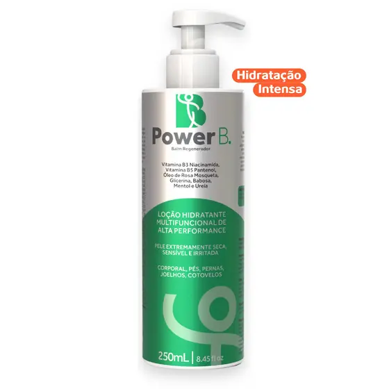 Loção super Hidratante Pele Seca e Extra Seca com Ureia 3% Glicerina Rosa Mosqueta Power Balm 250ml