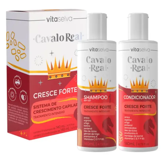 KIT CAVALO REAL CABELO CRESCE FORTE ANTIQUEDA BIOTINA