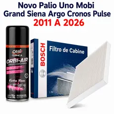 Filtro Ar Condicionado  Novo Palio Uno Mobi Grand Siena Argo Cronos Pulse + Higienizado 2011 A 2026