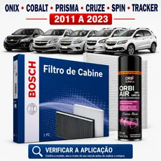 Filtro Ar Condicionado Onix Cobalt Prisma Cruze Spin Tracker  + Higienizador