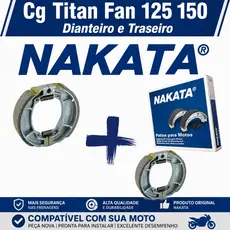 Par Lona Patim Freio Cg Titan Fan 125 150  Dianteiro e Traseiro Cargo Start Ks Es Mix Flex