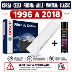 Filtro Ar Condicionado Corsa Celta Prisma Agile Montana Classic + Higinizador