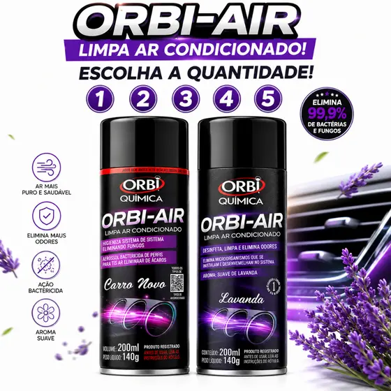 Higienizador de Ar Condicionado Automotivo Higienização Cheiro Limpeza Antibacteria