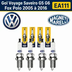 Jogo Velas De Ignição Gol Voyage Saveiro G5 G6 Fox Polo 2005 à 2016