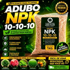 Adubo Fertilizante Npk10-10-10 para Jardinagem, Hortas e Plantas - Mais Flores, Enraizamento Saudavel
