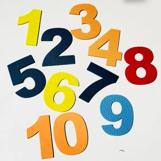 Kit Números do 0 ao 10 em tatame 5mm, escola, decoração, professores