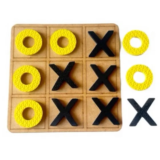 Jogo da Velha 18x18cm acessórios TATAME E MDF 3mm, tabuleiro, presente para crianças, lembrancinhas