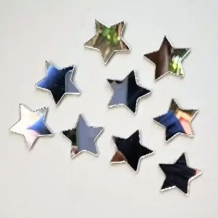Espelho Em Acrílico Decorativo Kit 50 unidades ESTRELA 3x3cm  Quarto Sala, artesanato