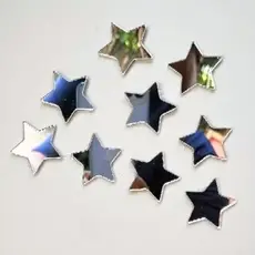 Espelho Em Acrílico Decorativo Kit 50 unidades ESTRELA 3x3cm Quarto Sala, artesanato