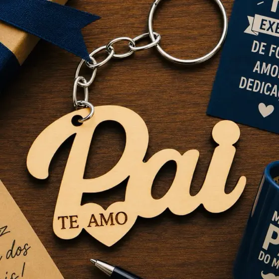 Kit PALAVRA PAI COM CORAÇÃO, para escola, decoração, dia dos pais, lembrancinhas MDF