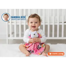Naninha Soft Bebê | Bichinho de Apego Macio Antialérgico | Cobertor Conforto Recém Nascido