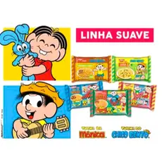 Nissin Lamen Miojo Turma Da Mônica kit 2 unidades de cada linha suave miojo, lanche criança